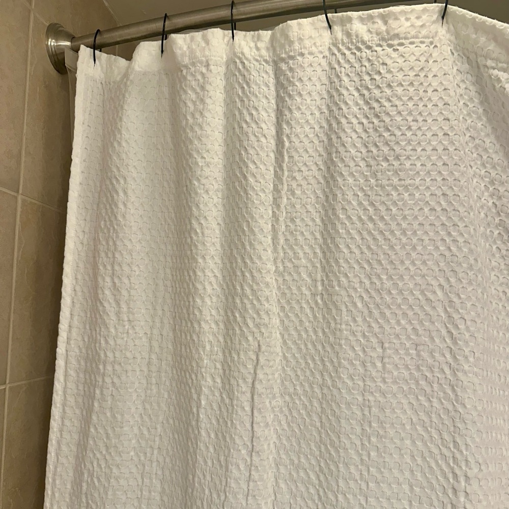 Casaluna White Waffle Shower Curtain - Picture 3 of 7